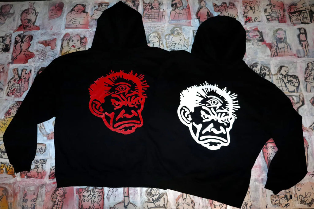 Anger is a Gift - Black zip-up Hoodie (White print)