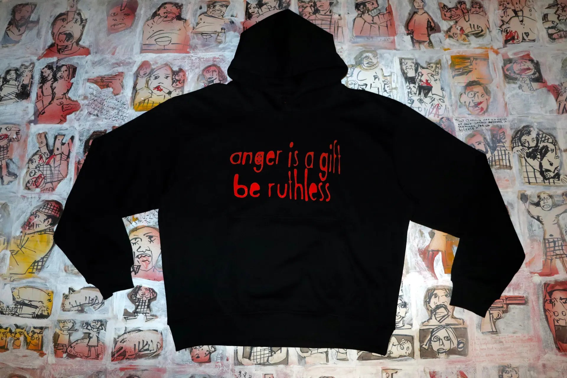 Anger is a Gift - Black Hoodie (White back)