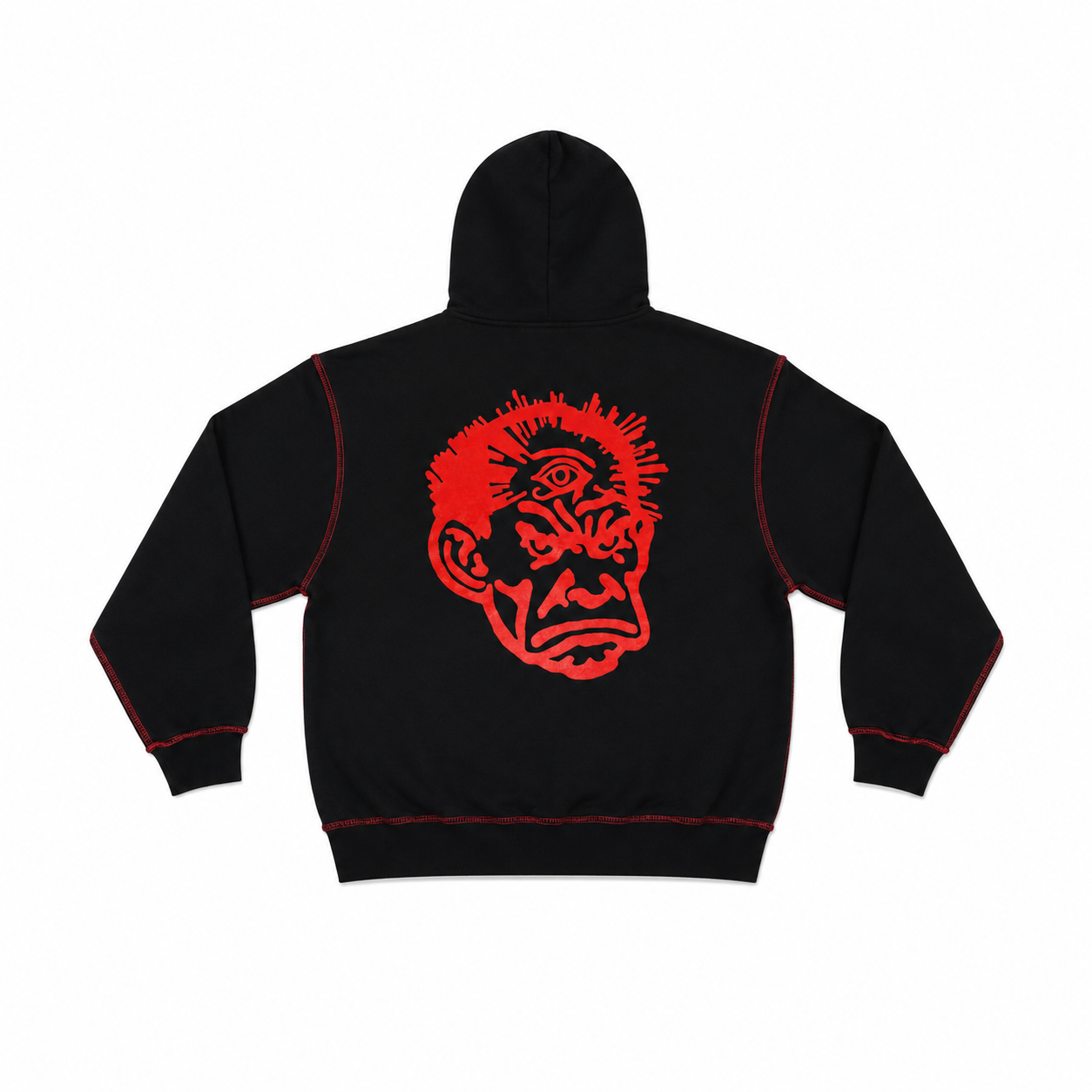 Anger is a Gift - Black Hoodie with Red Outlines