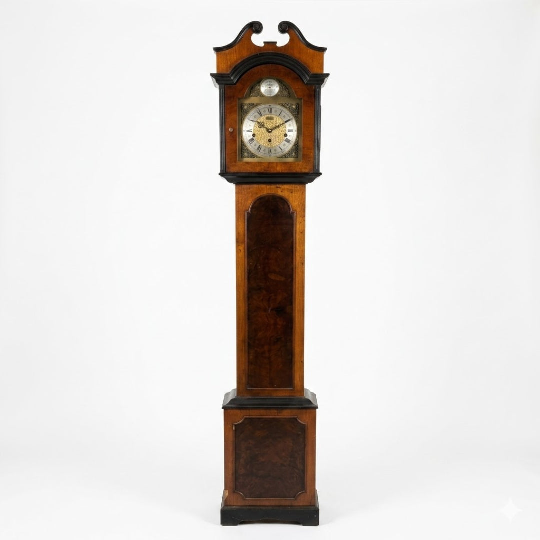 Vintage Grandfather Clock in Solid Wood