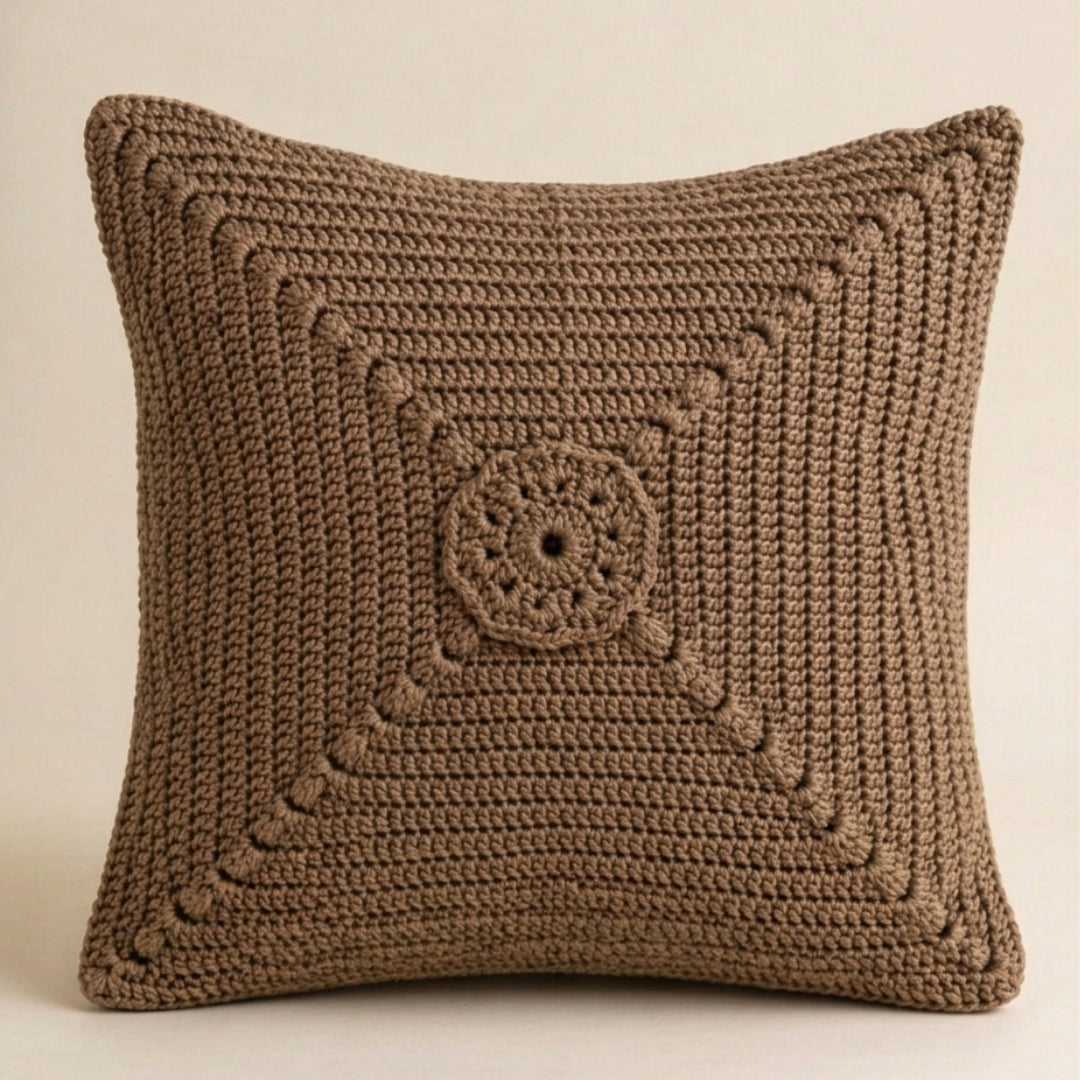 Bloom Square - Crochet Pillow