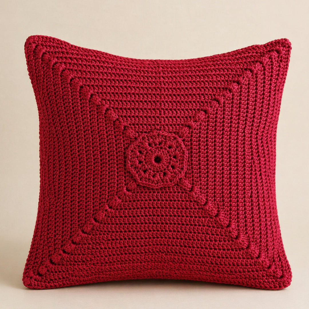 Bloom Square - Crochet Pillow