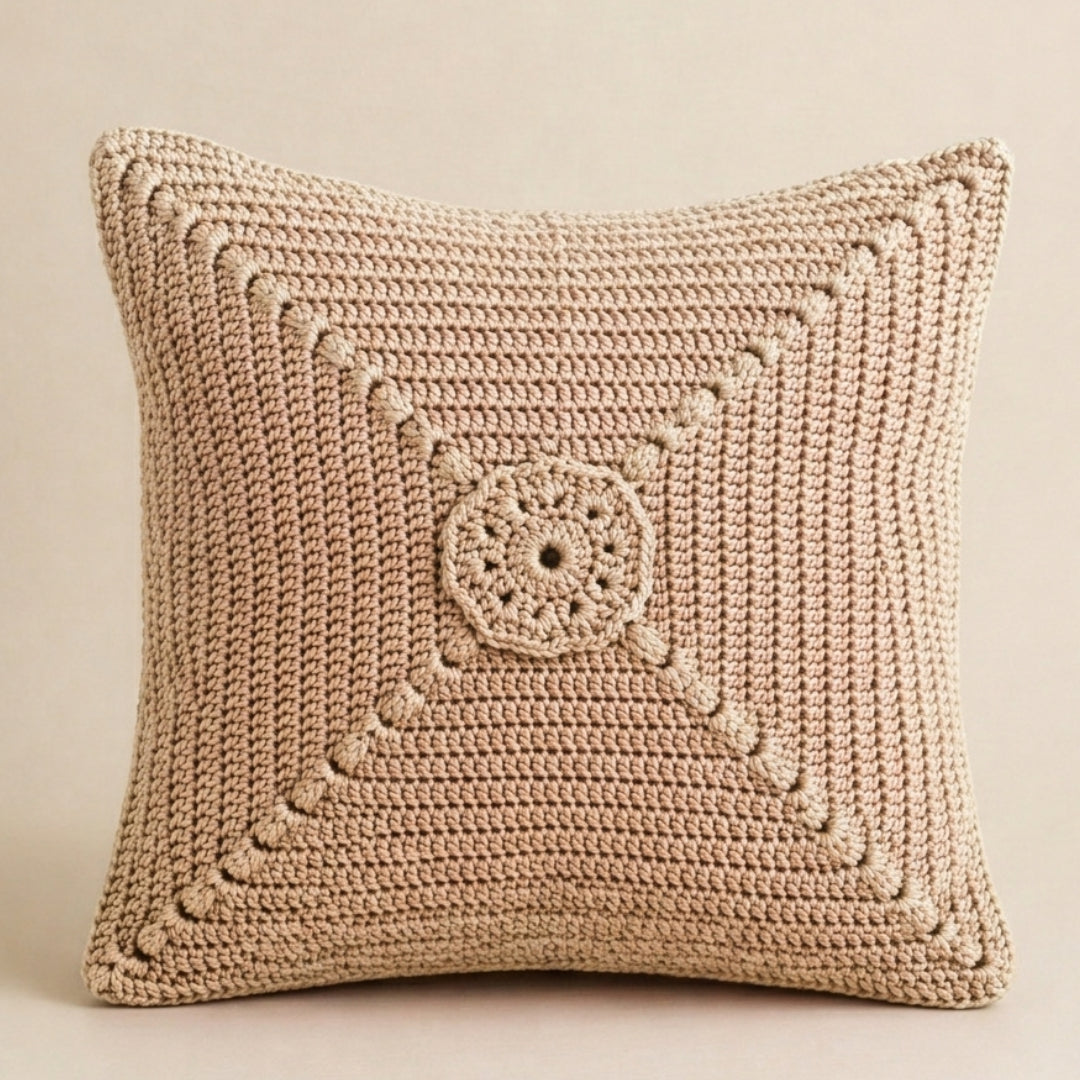 Bloom Square - Crochet Pillow