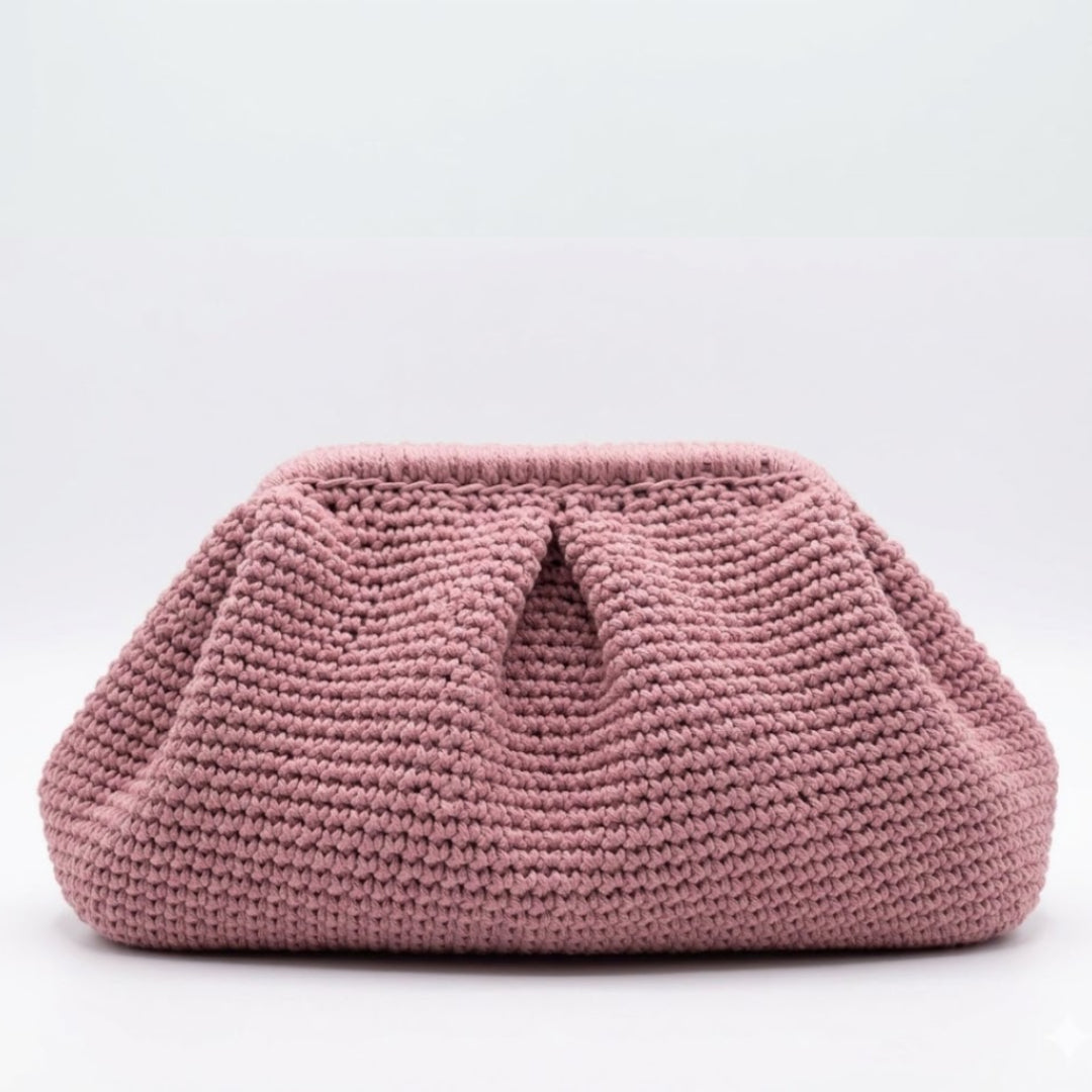 Blush Soft Clutch - Crochet Bag