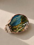 Lebanese Coast - Oil on Shell