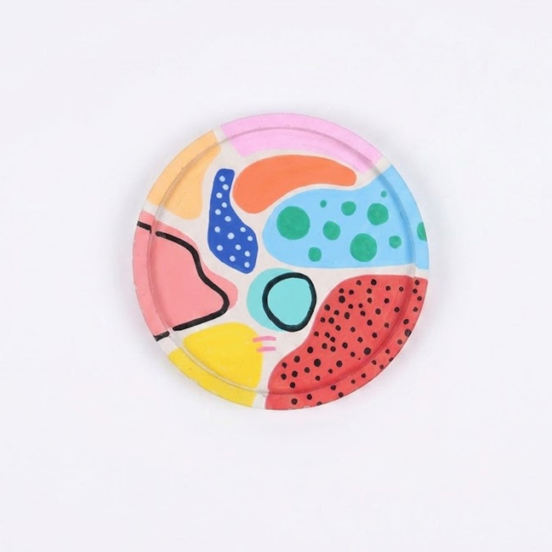Hand Painted Vibrant Coasters
