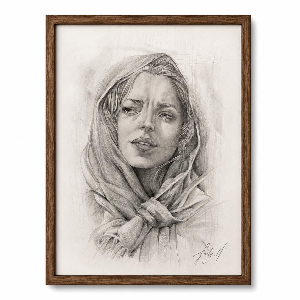 Daydream - Charcoal drawing