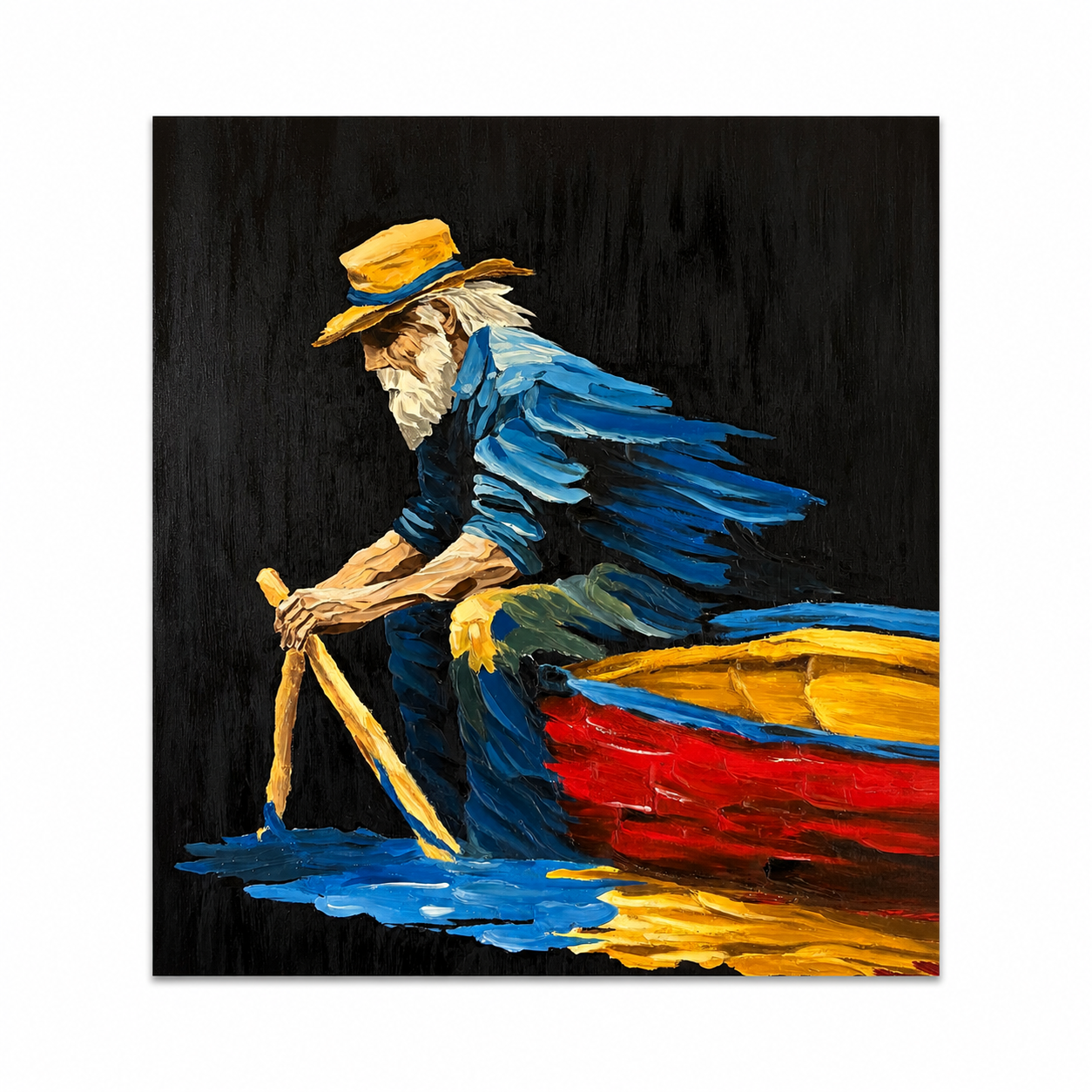 A mourning man - Acrylic paint
