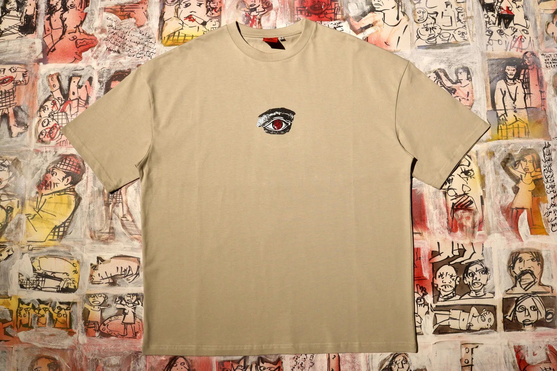 F#ckTheSystem - OVERSIZE T-Shirt Beige