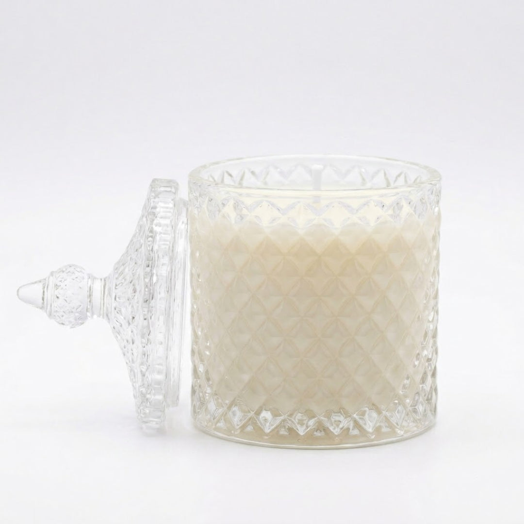 Cut Glass Jar Candle