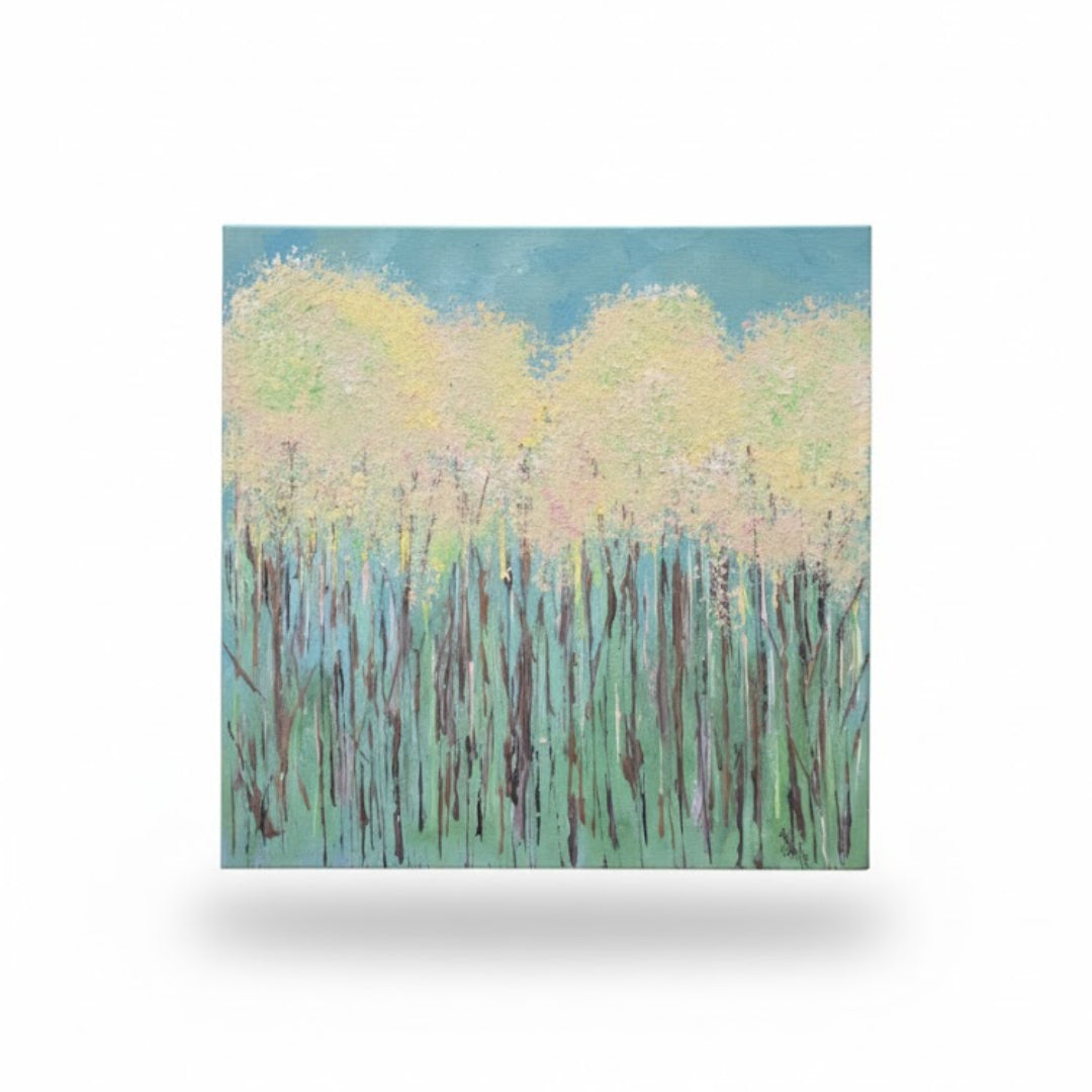 Fluffy Yellow - Mixed Media