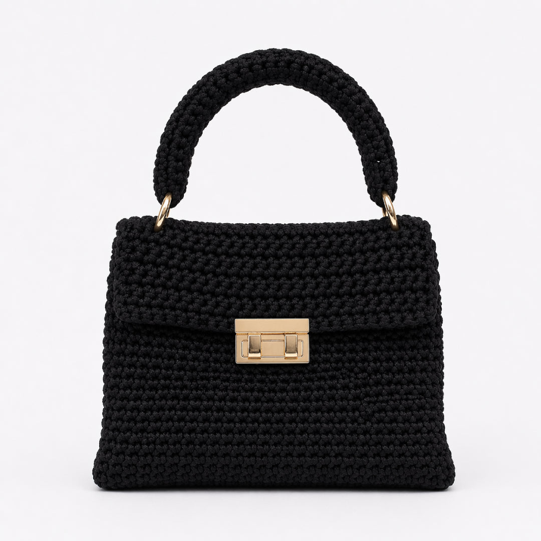 Noir Lock Mini - Crochet Bag