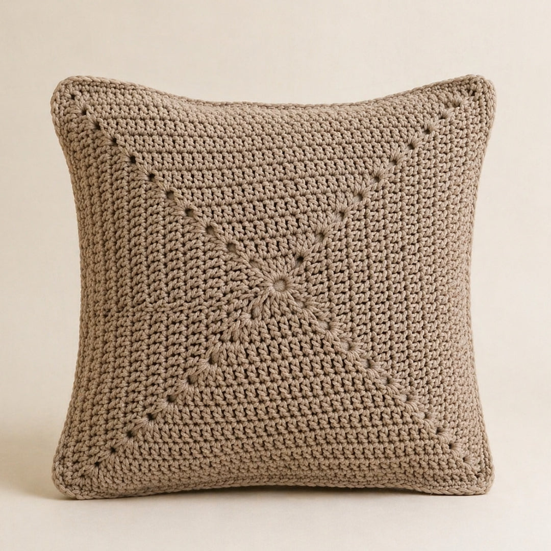 Radial Square - Crochet Pillow