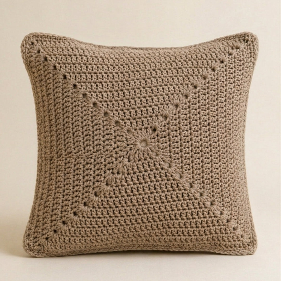 Radial Square - Crochet Pillow