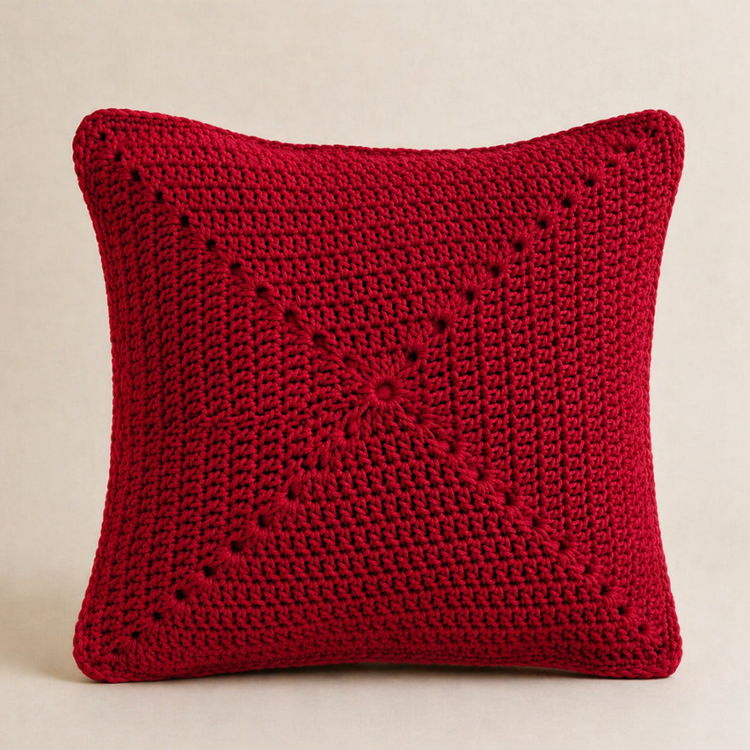 Radial Square - Crochet Pillow