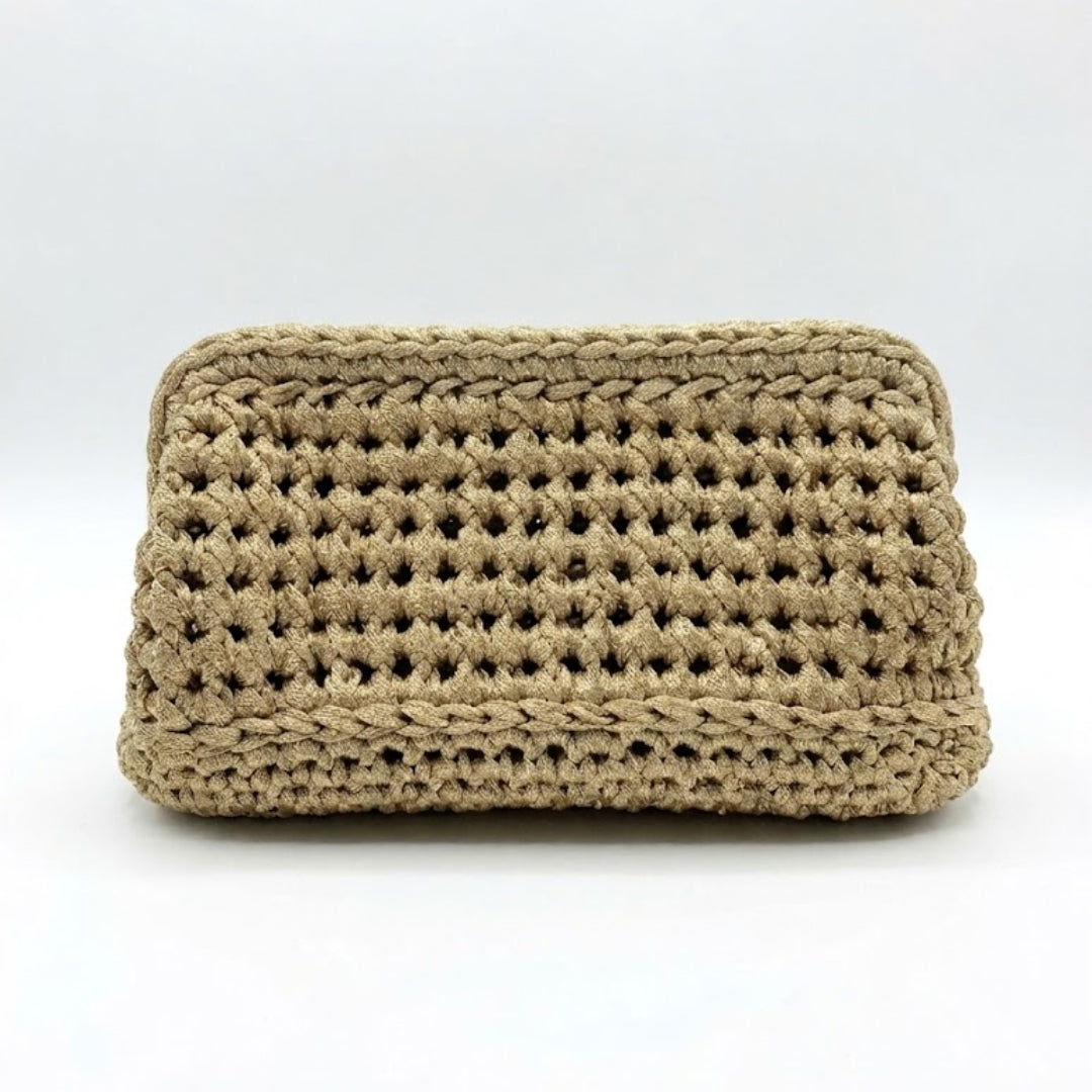Sand Weave Clutch - Crochet Bag