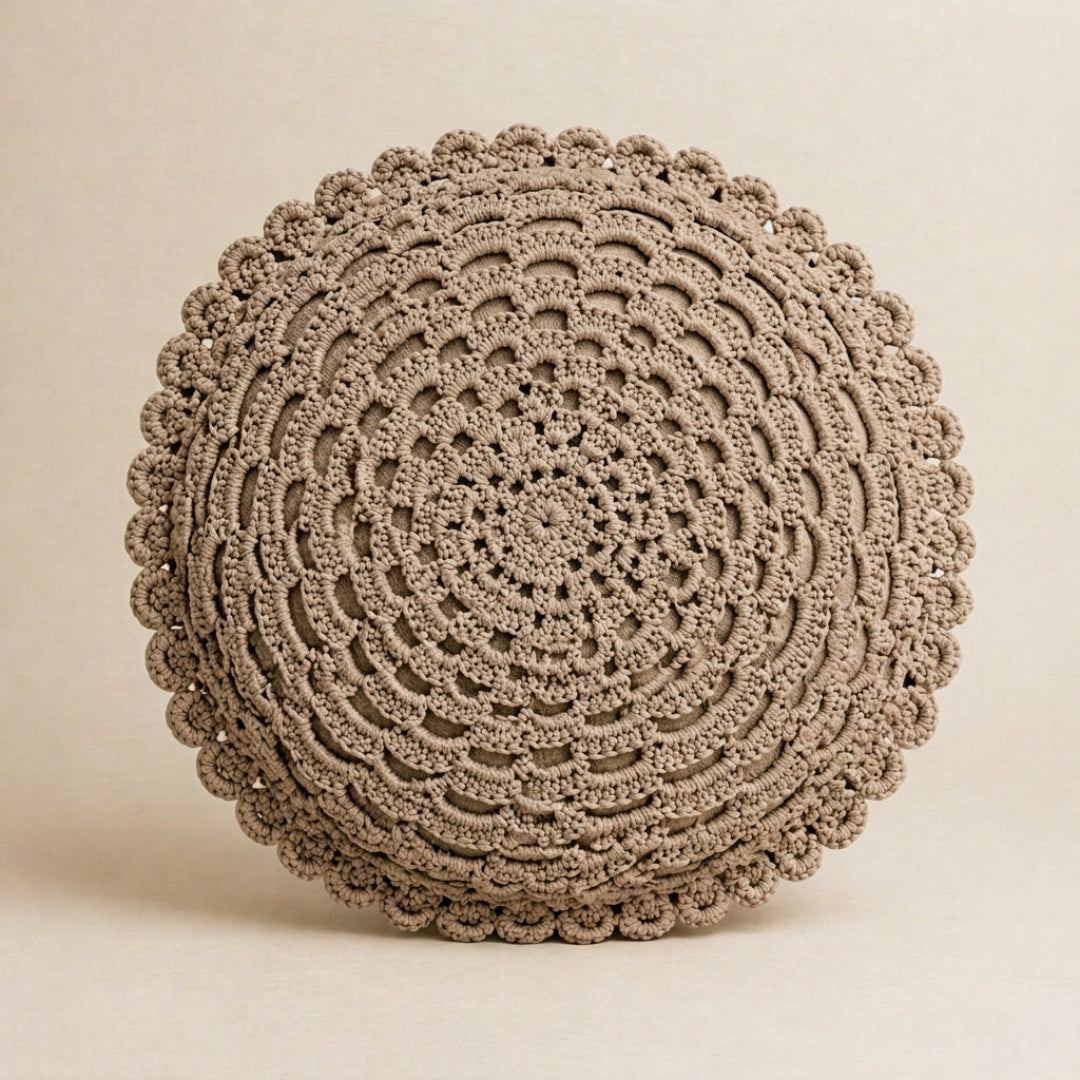 Shell Round - Crochet Pillow