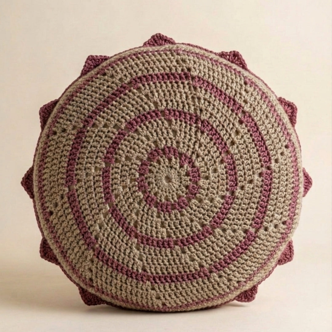 Sun Round - Crochet Pillow