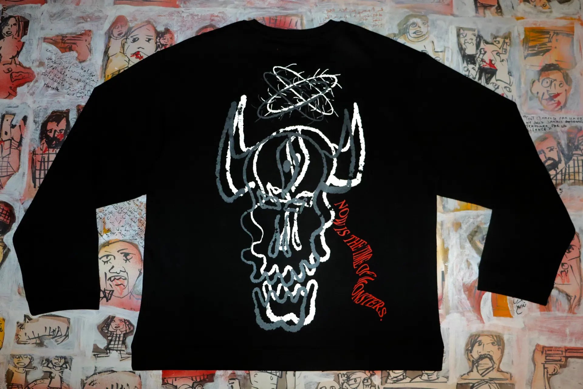 Time of Monsters - Black Crewneck (Loose Fit)