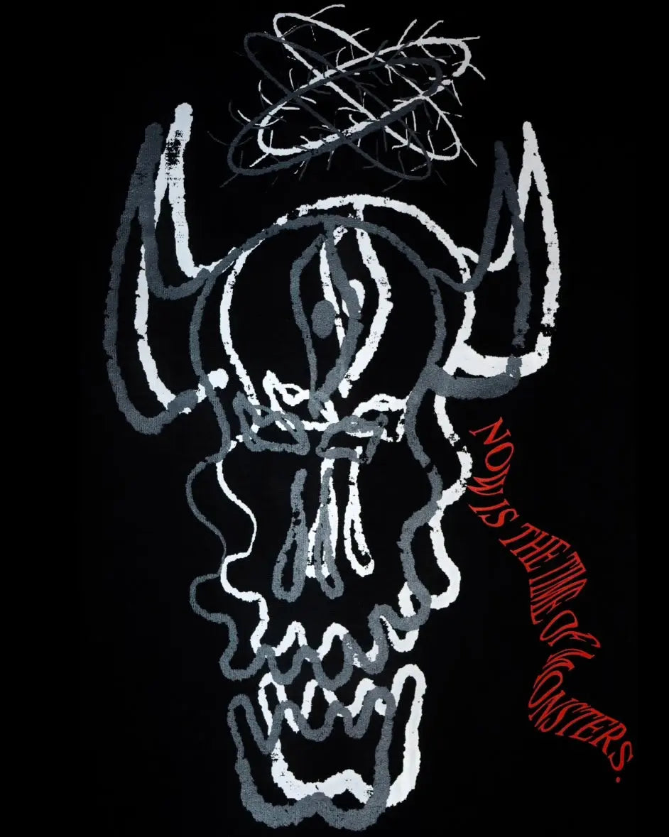 Time of Monsters - Black Crewneck (Loose Fit)